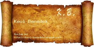 Keul Benedek névjegykártya